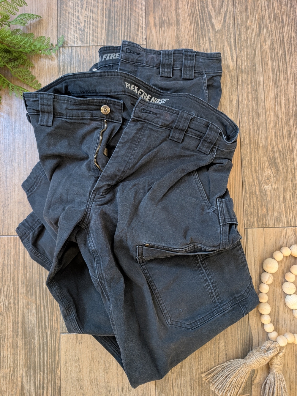2 Pairs of Men's DuluthFlex Fire Hose Relaxed Fit Cargo Work Pants